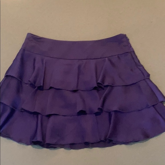 Armani Exchange Purple Ruffles Mini Skirt, size 0 - Picture 6 of 11